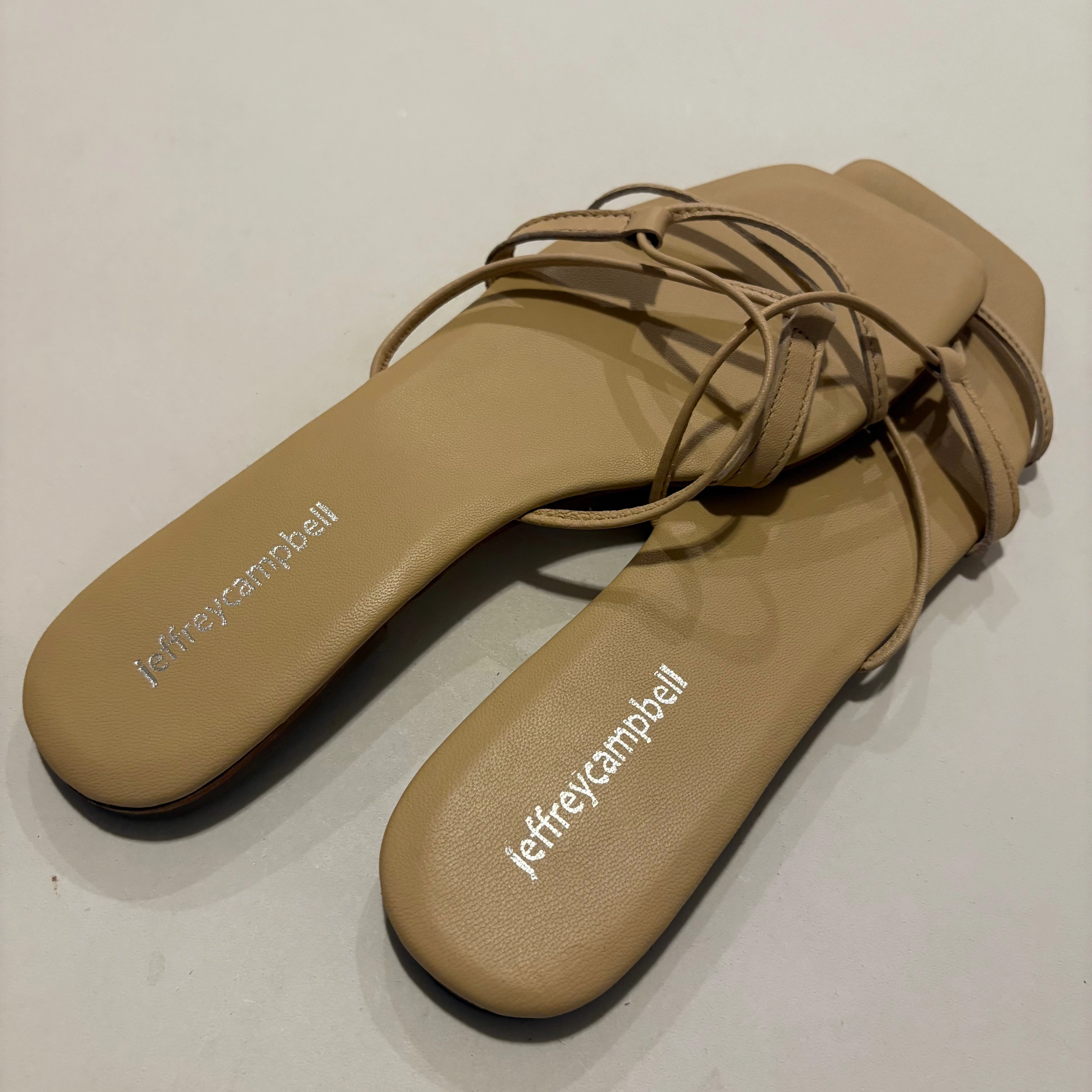 Sandals Flip Flops By Jeffery Campbell In Beige, Size: 7 Flip Flops On Ebay