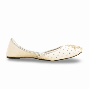 Pointed Flat Slingback Shoes Fawn Fancy Khusa For Women EC8549