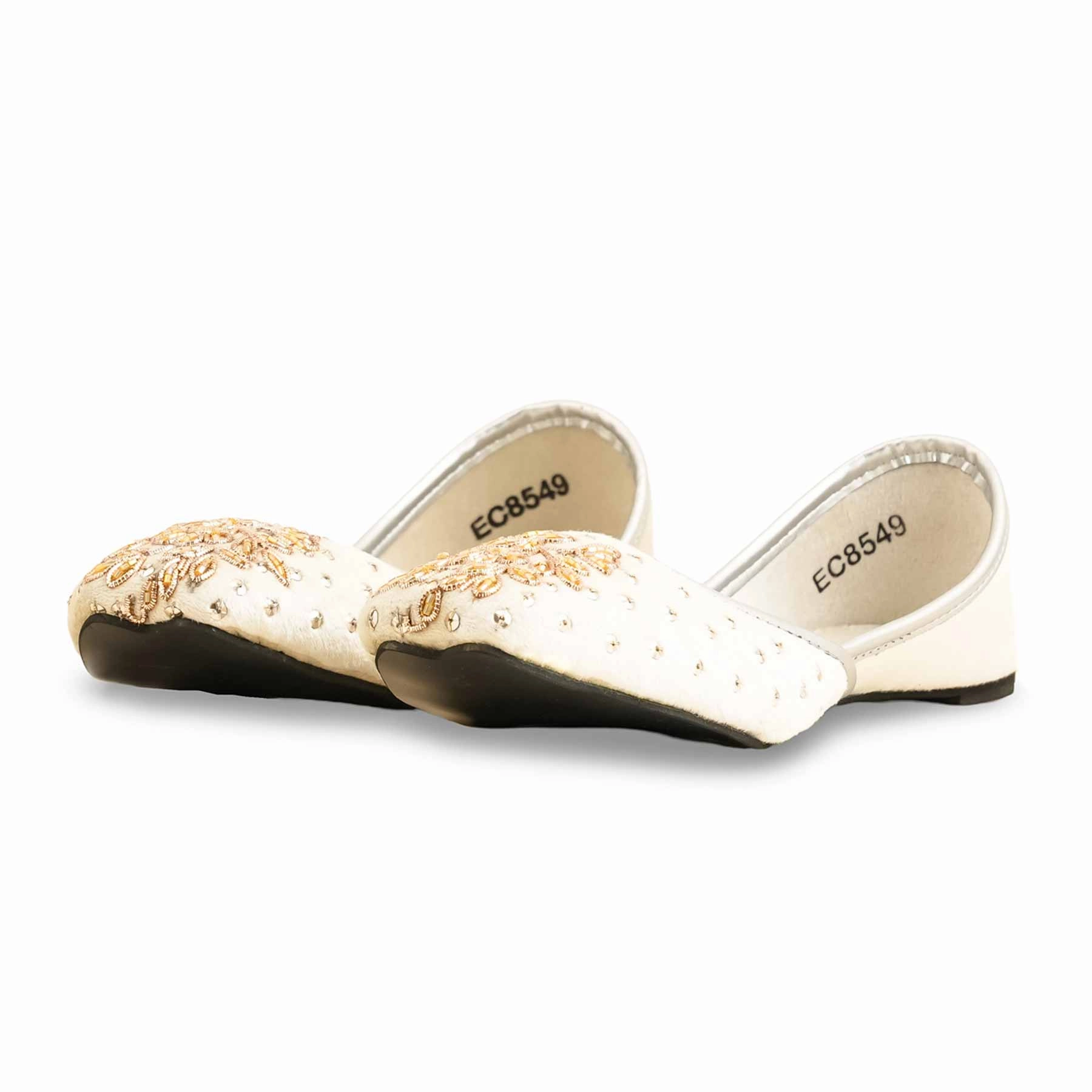 Fawn Fancy Khusa For Women EC8549 Gold Flat Shoes
