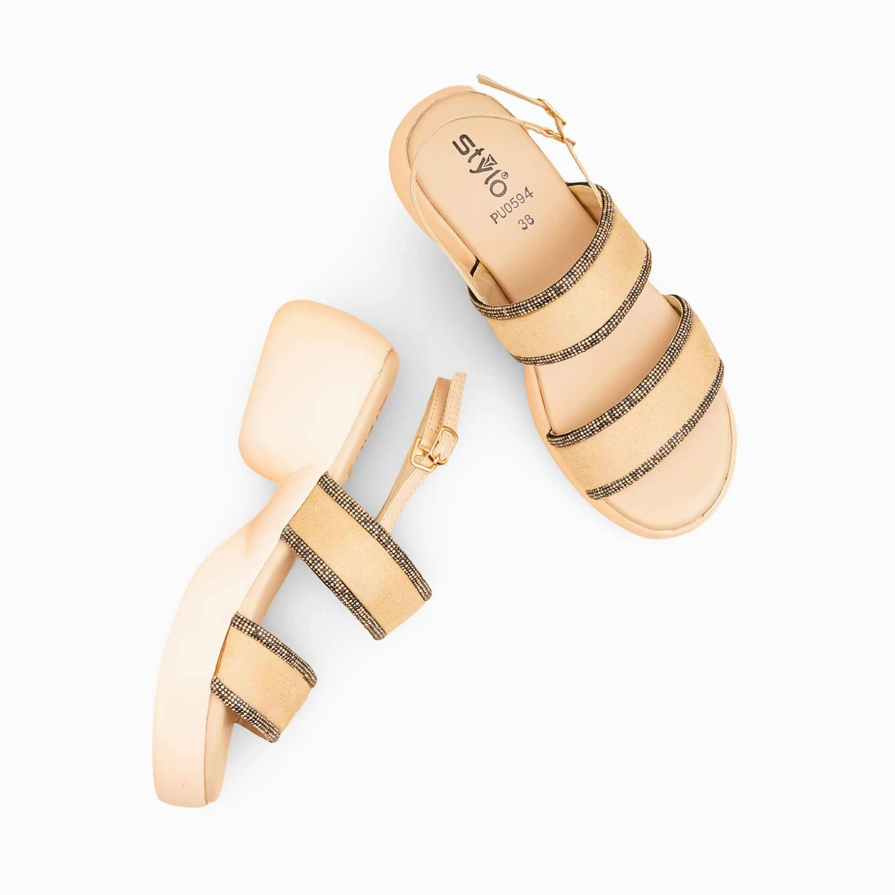 Back Sandals Fawn Formal Sandal For Ladies PU0594