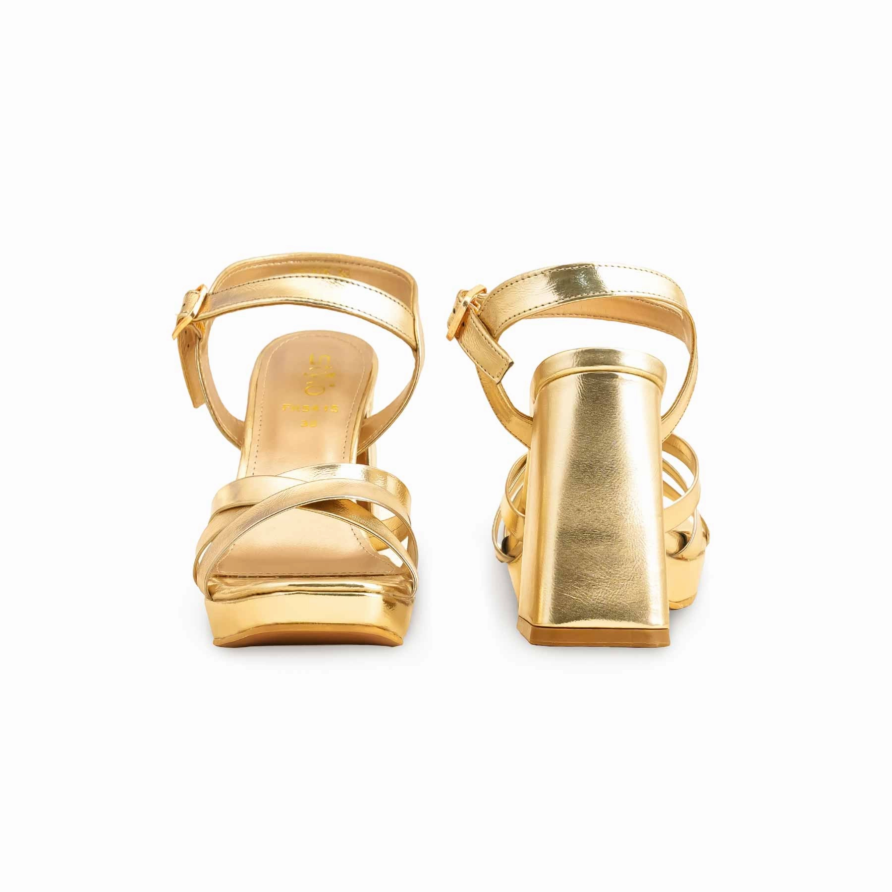 Golden Formal Women Sandal FR5415 Expensive Heel Shoes