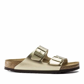 Gothic Flat Shoes Birkenstock Birko-Flor Arizona - Gold