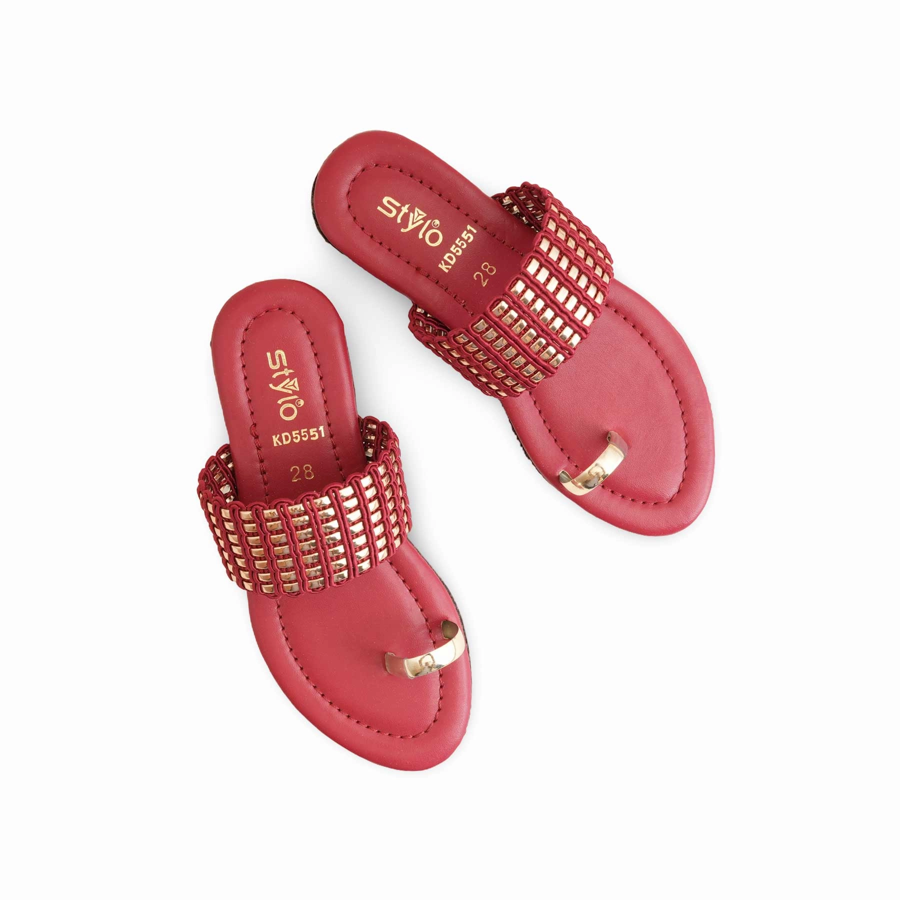 Girls Red Casual Slipper KD5551 Margiela Slippers