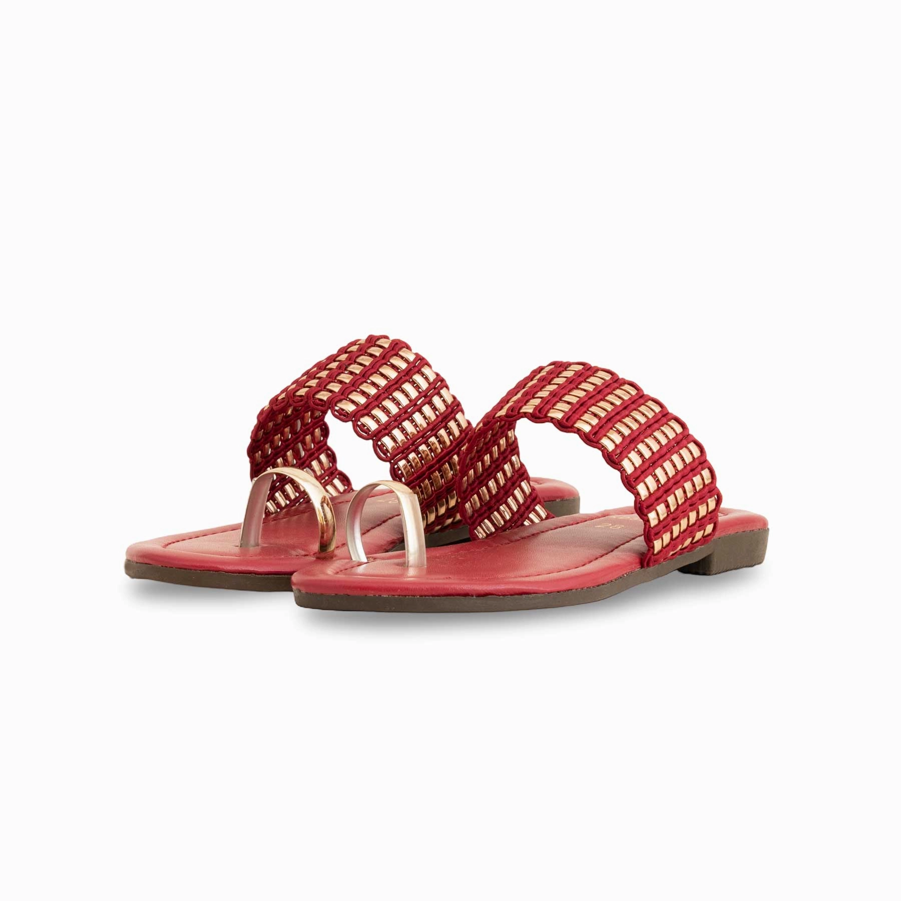 Girls Red Casual Slipper KD5551 Hello Fur Slippers