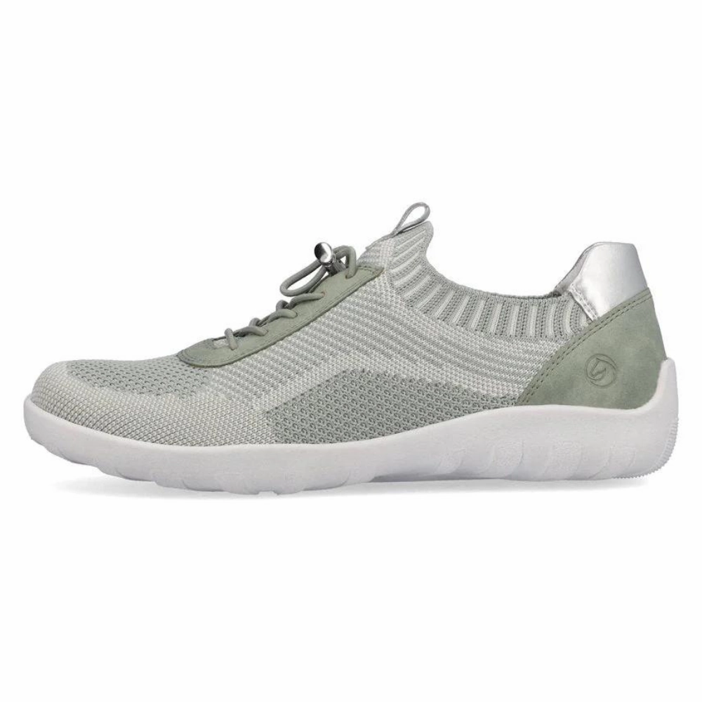 Trend Casual Orthopedic Heightening Shoes Remonte Liv 18 Mint Vanilla/Peppermint/Silver Sneaker (Women's)
