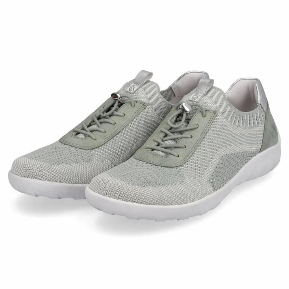 Zipper Casual Shoes Remonte Liv 18 Mint Vanilla/Peppermint/Silver Sneaker (Women's)