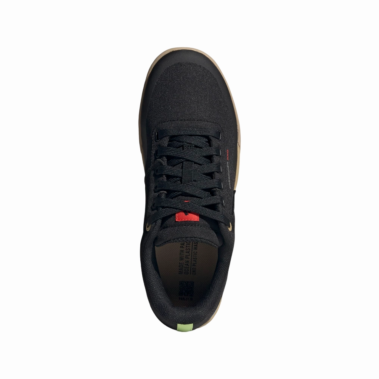 Heels To Flats Shoes Five Ten Freerider Pro Canvas Flat Pedal Shoe - Core Black-Carbon-Pulse Lime