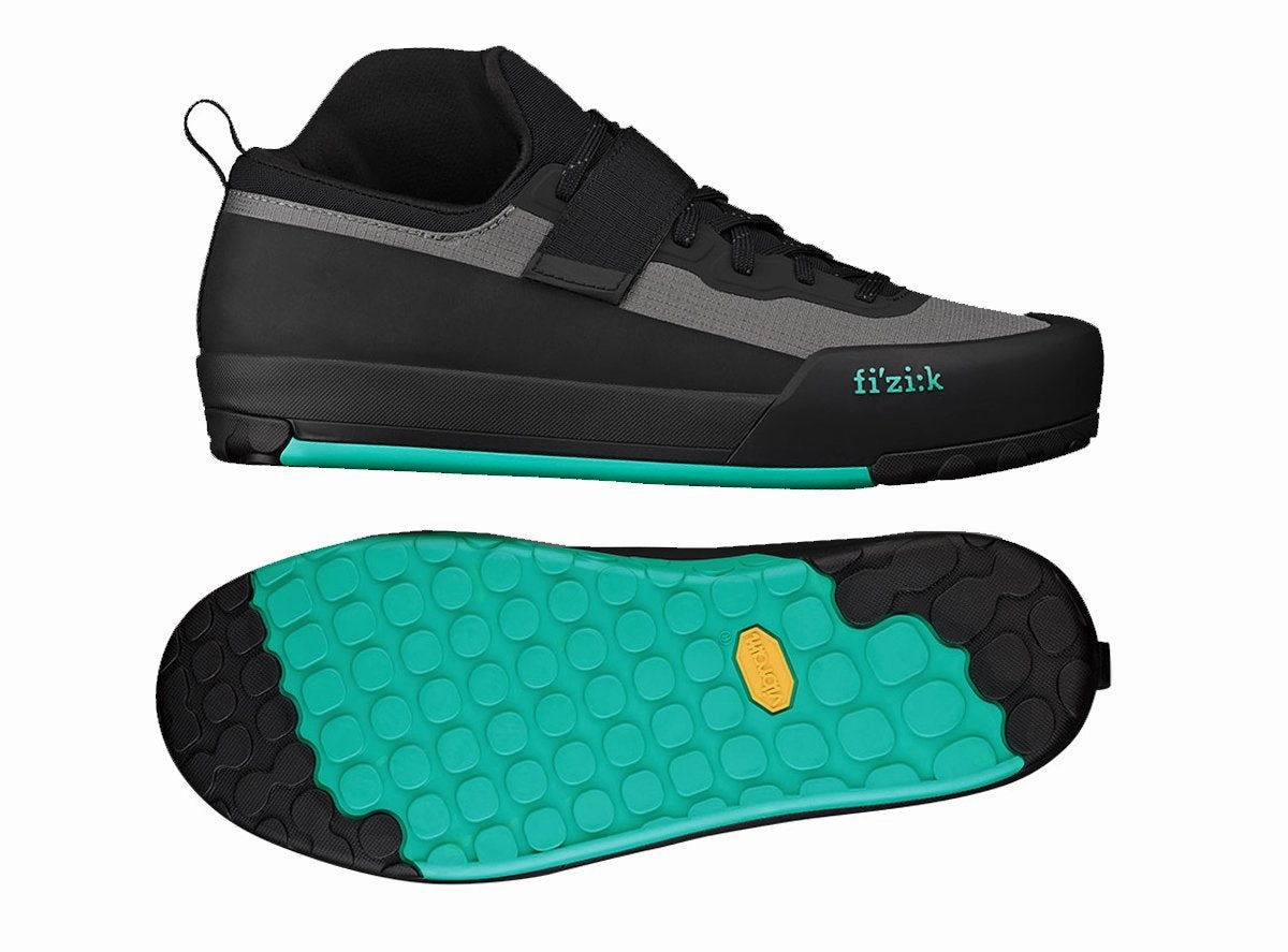 Fizik Gravita Tensor Flat Pedal MTB Shoe - Gray-Aqua Marine Restricted Shoes Flats