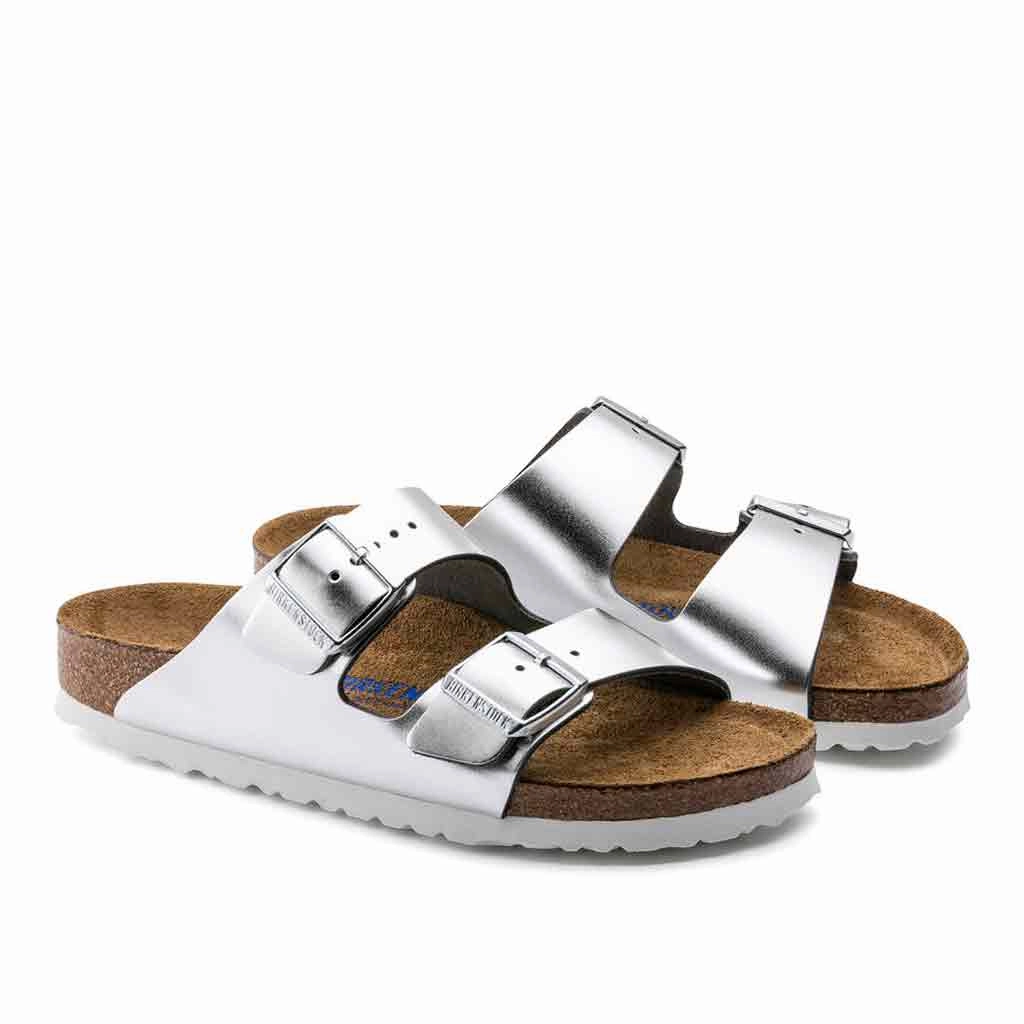 Affordable Shoes Birkenstock Arizona SFB Sandal for Women - Silver