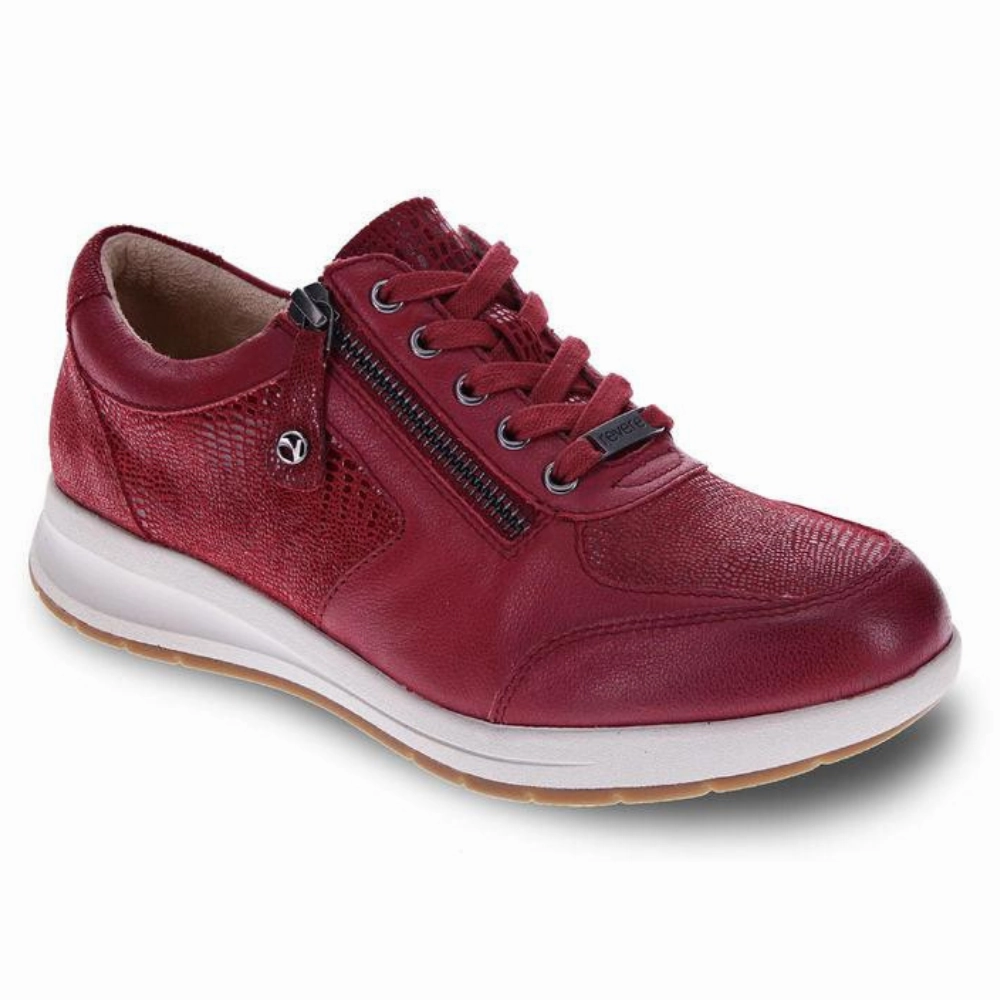 Revere Boston Cherry Lizard Sneaker (Women's) Best Men's Shoes For Walking And Standing All Day
