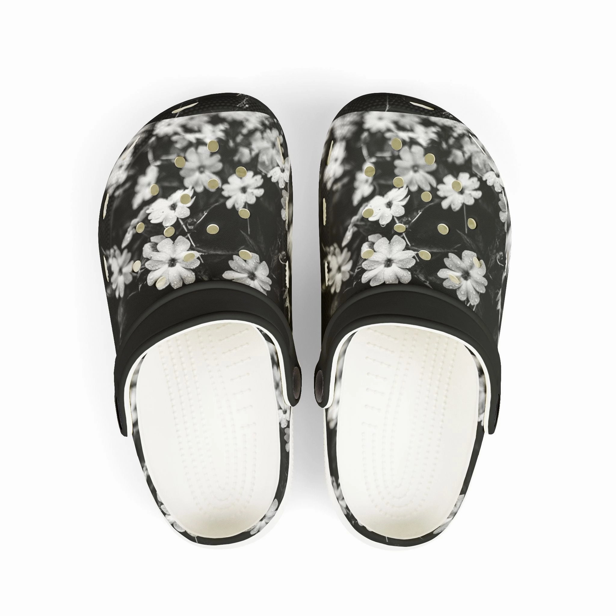 Floral Kid's Clogs, Cute Garden Shoes, Kids Outdoor Footwear, Summer Play Clogs, Toddler Garden Clogs Daisy Slippers