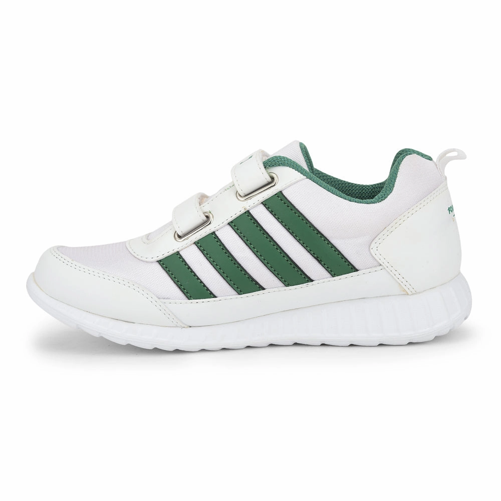 Casual Office Wear Shoes Force 10 Green Non Lacing Uniform School Shoes For Kids 9906-90SV By Liberty