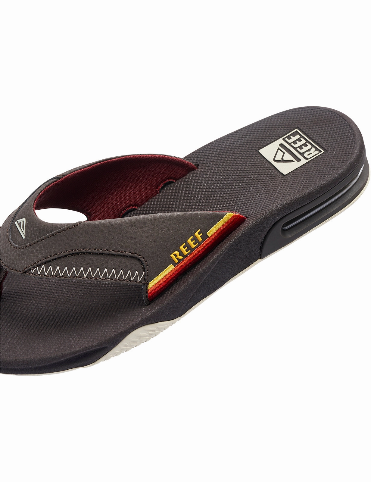 Reef Fanning Sandals in Vintage Brown Sunset Hotel Sandals Negril Jamaica