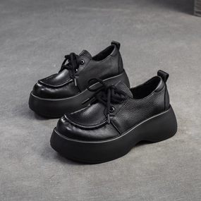 On Shoes Business Casual Women Minimalist Soft Leather Thick Soled Casual Shoes