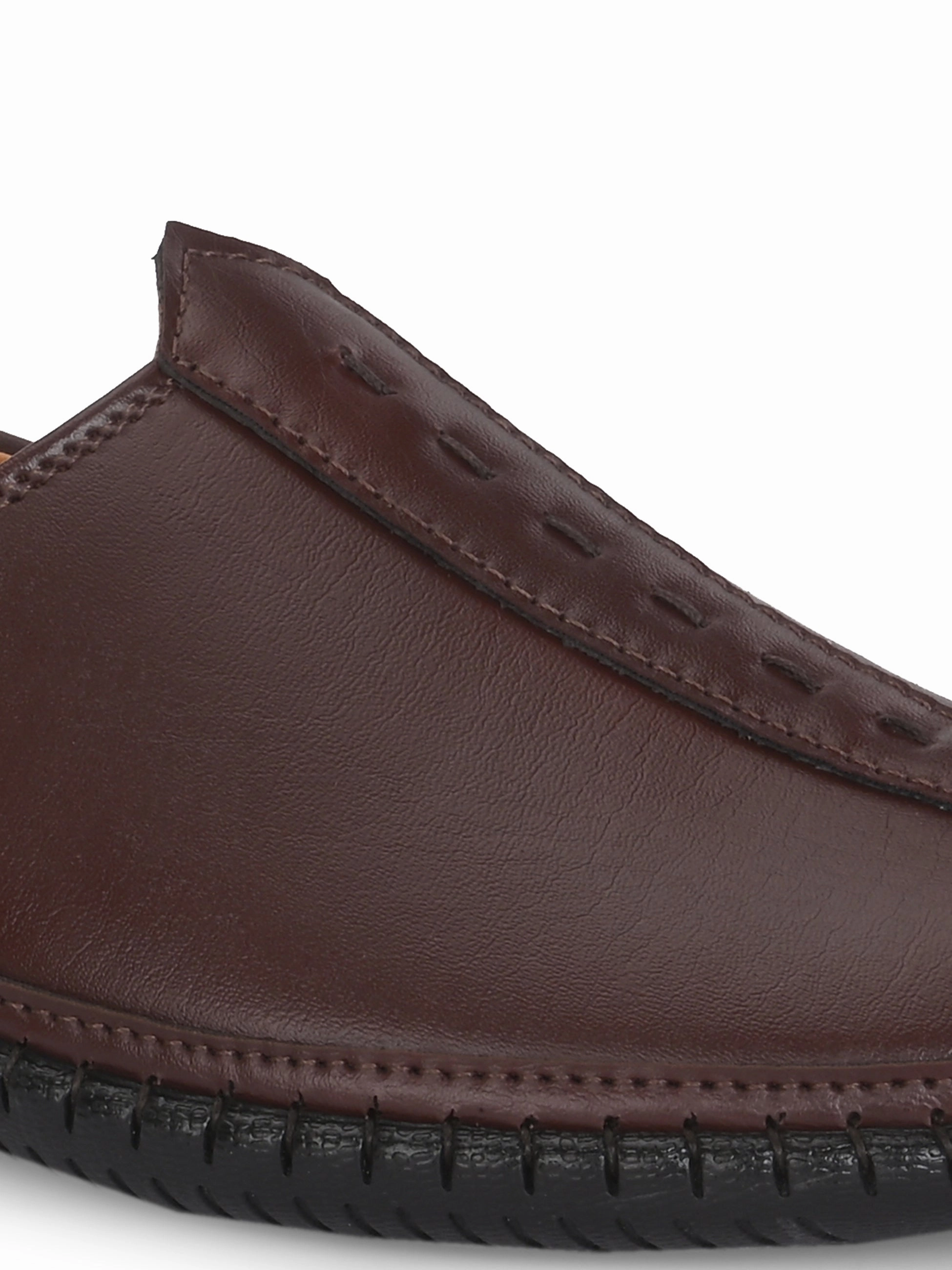 Best Casual Shoes For Lifting CARLO ROMANO BY WASAN BROWN COLOR VEGAN LEATHER SLIP ON NAGRA SHOES FOR MEN