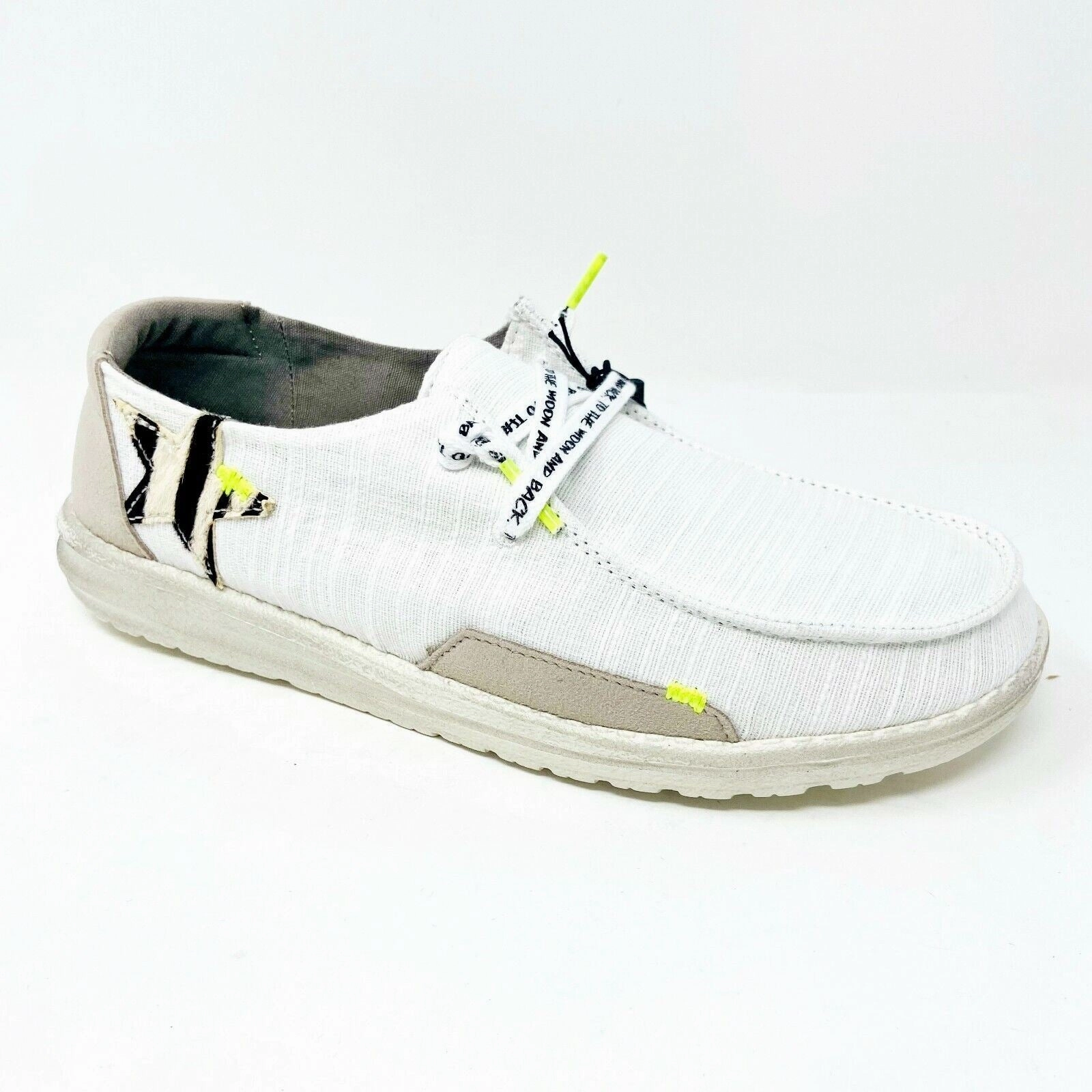 Hey Dude Womens Wendy Star White Size 6 Slip On Walking Comfort Shoes Comfortable Walking Shoes Stylish