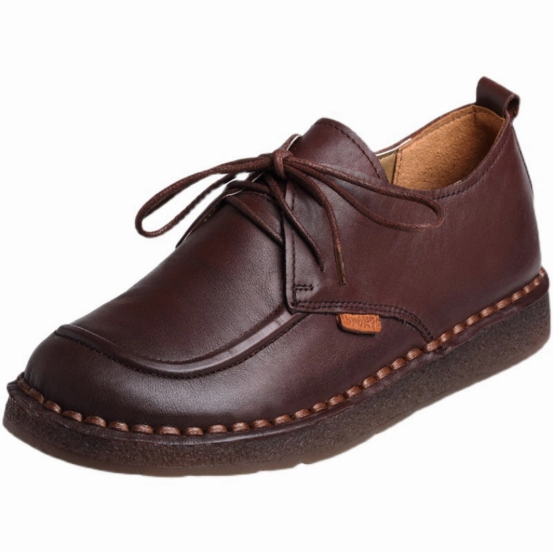 Business Casual Non Slip Shoes Women Retro Cowhide Handmade Soft Casual Shoes