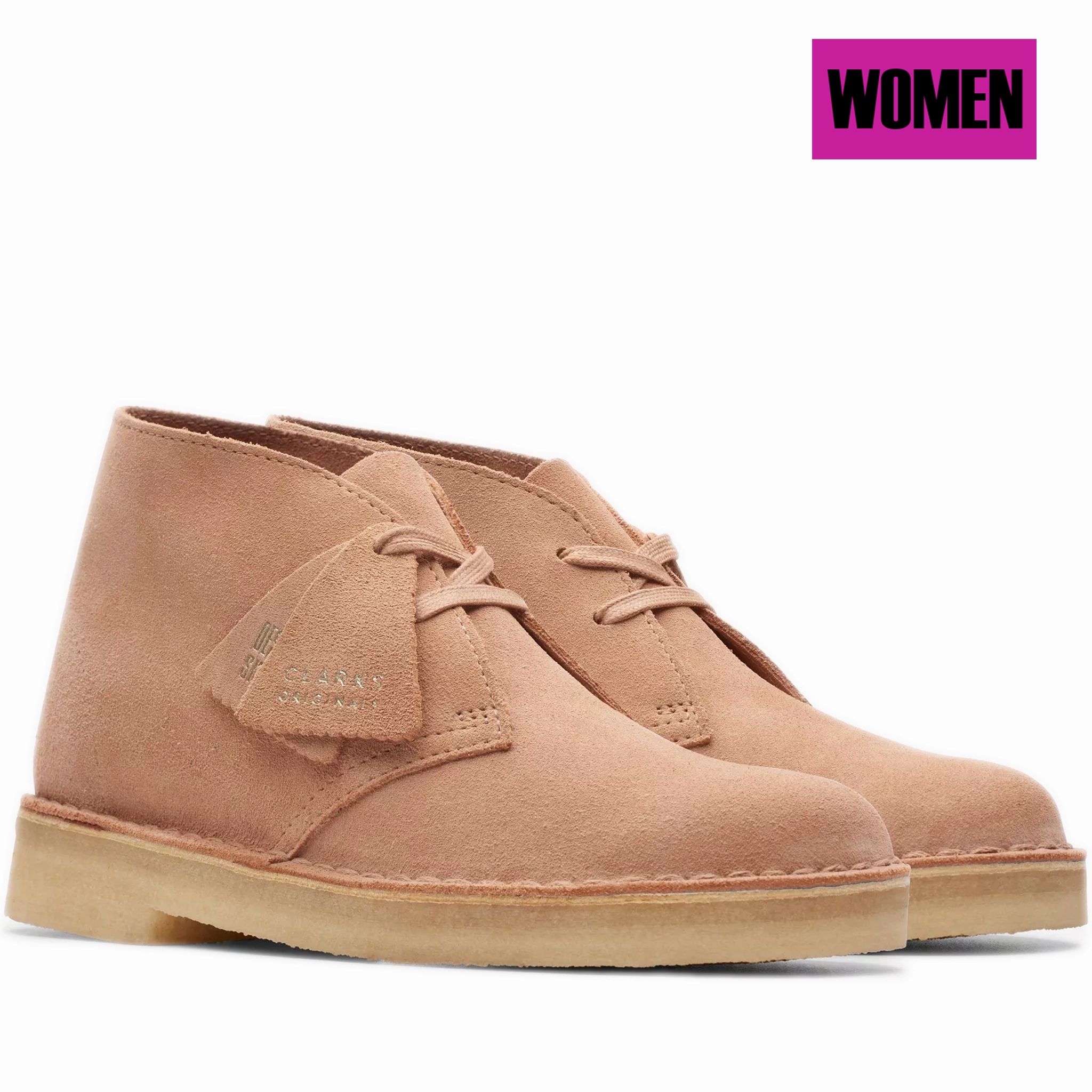 Women's Clarks Desert Boot - Warm Beige Casual Shoes With Foam