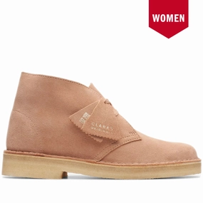Women's Clarks Desert Boot - Warm Beige Casual Homecoming Shoes