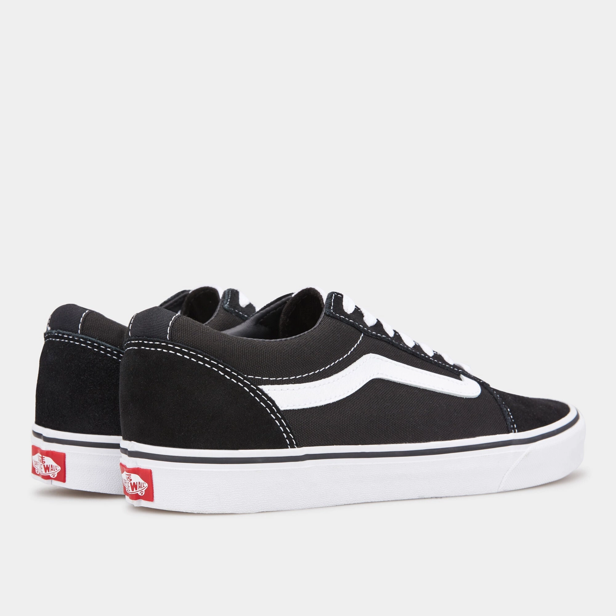 Vans Men's Ward Sneaker Suede Canvas Black White Casual Shoes With Dresses