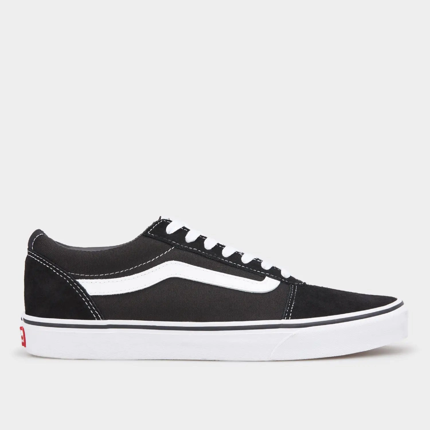 Vans Men's Ward Sneaker Suede Canvas Black White Casual Shoes Branded