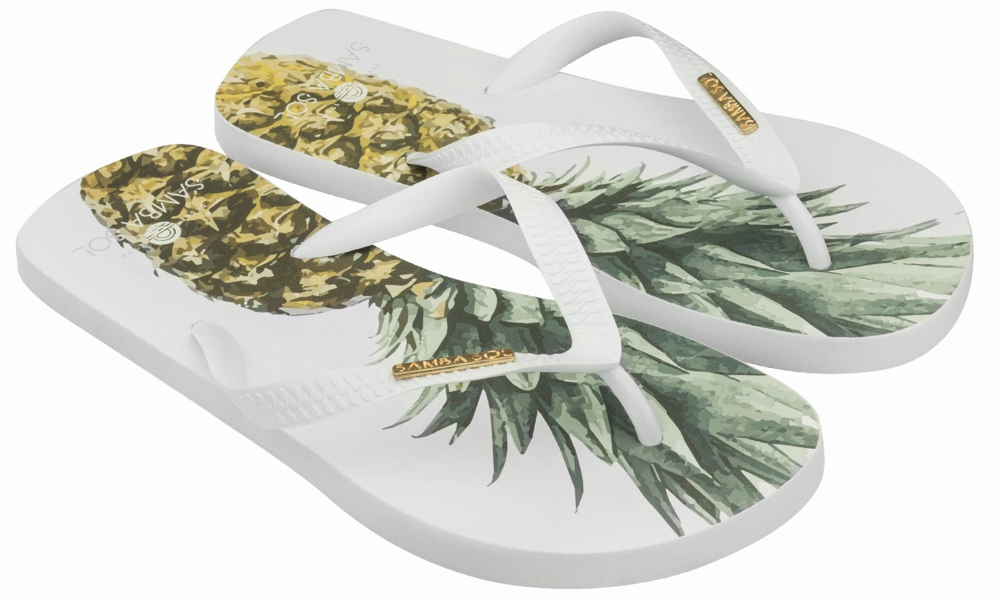 Flip Flops Braided Strap Samba Sol Mens Fashion Collection Flip Flops - Pineapple