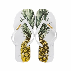 Samba Sol Mens Fashion Collection Flip Flops - Pineapple Wide Size Flip Flops