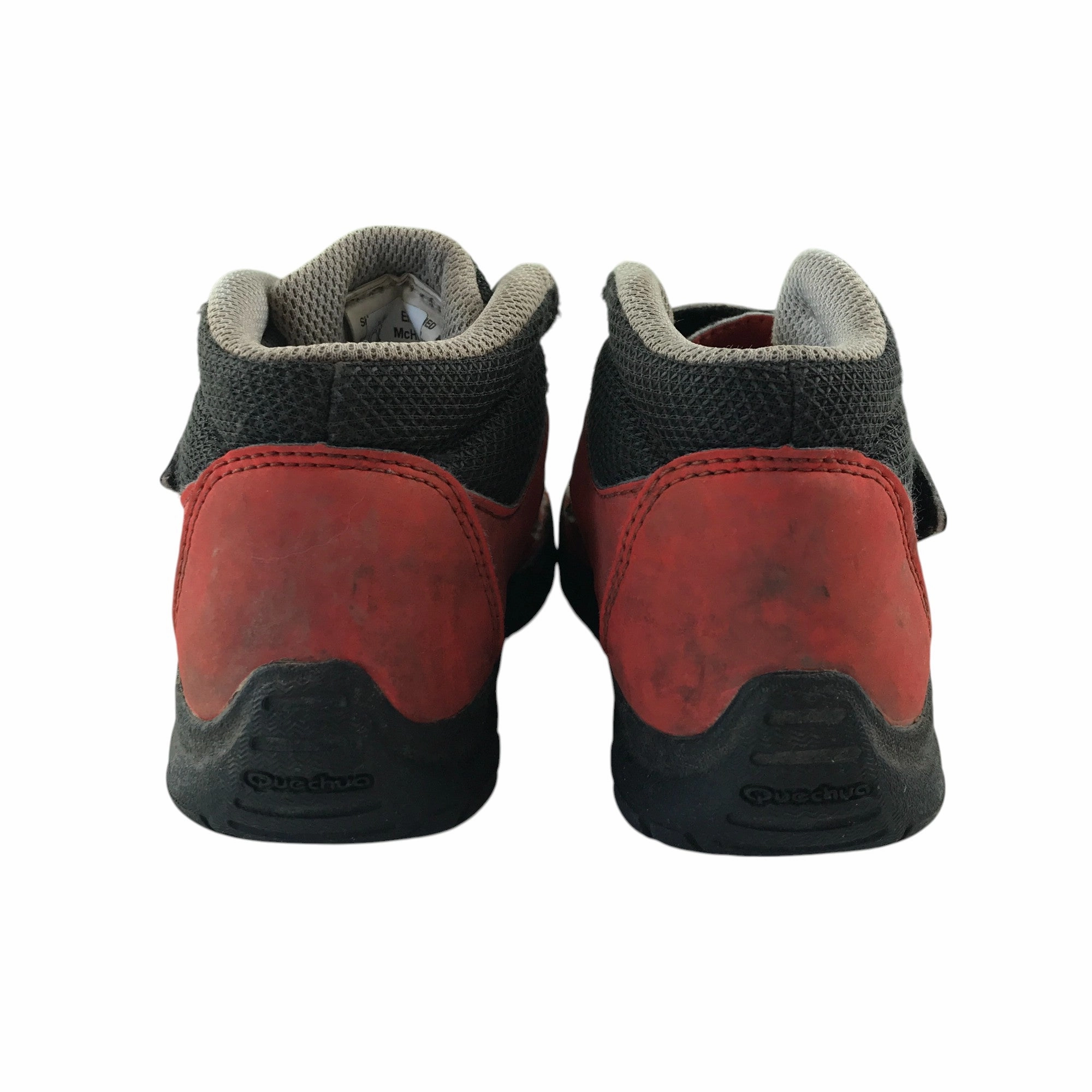 Quechua hiking shoe size 11.5C junior orange and grey ankle high For Walking All Day Best