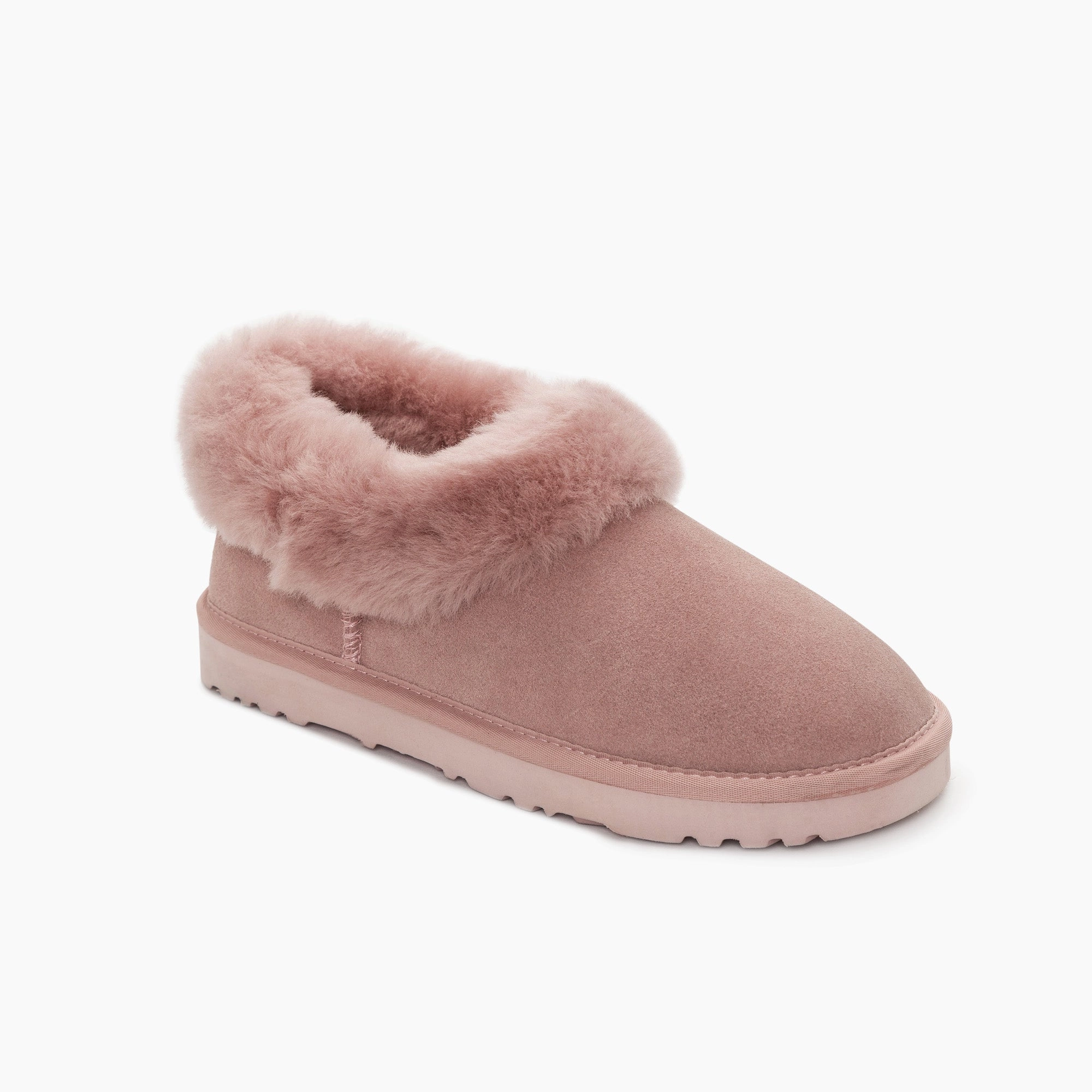 Ugg Slippers Avery Unisex Premium Sheepskin Slippers Suede (Unisex Cow Suede) Burrow Slippers