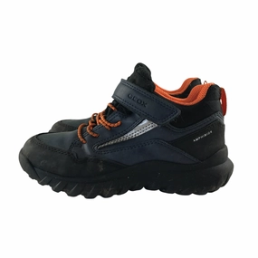 Geox hiking shoe size 11 junior blue and black with orange laces waterproof High Arches Best Walking