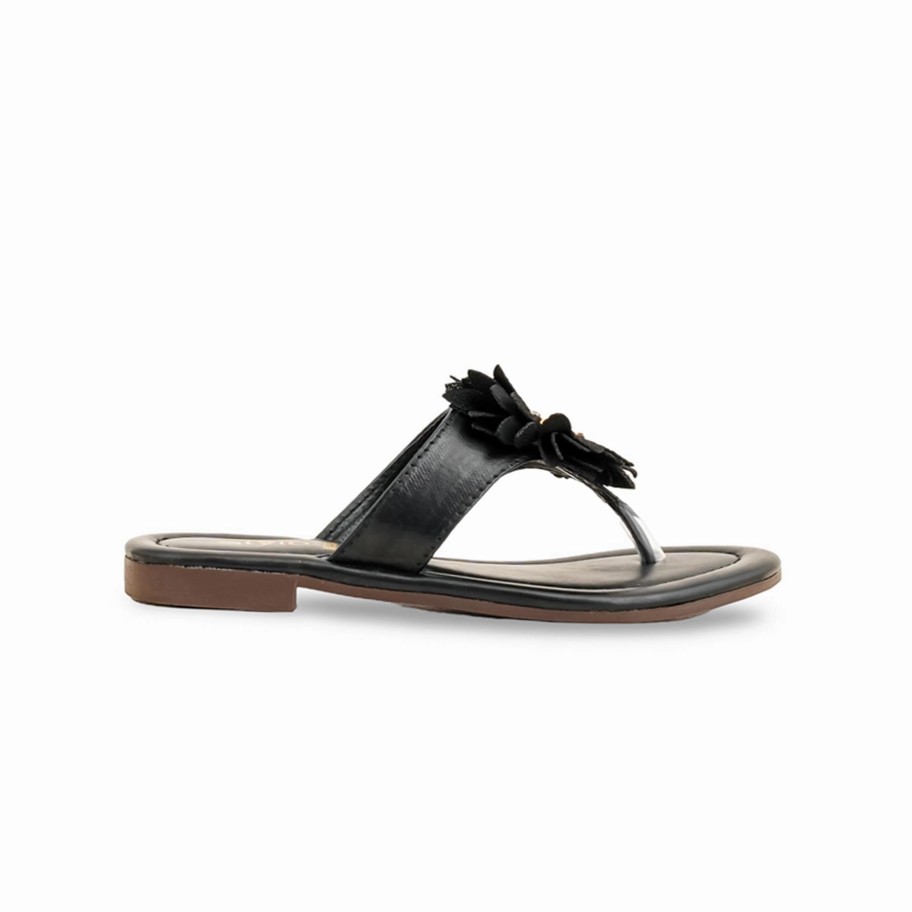 Quince Slippers Girls Black Casual Slipper KD5548