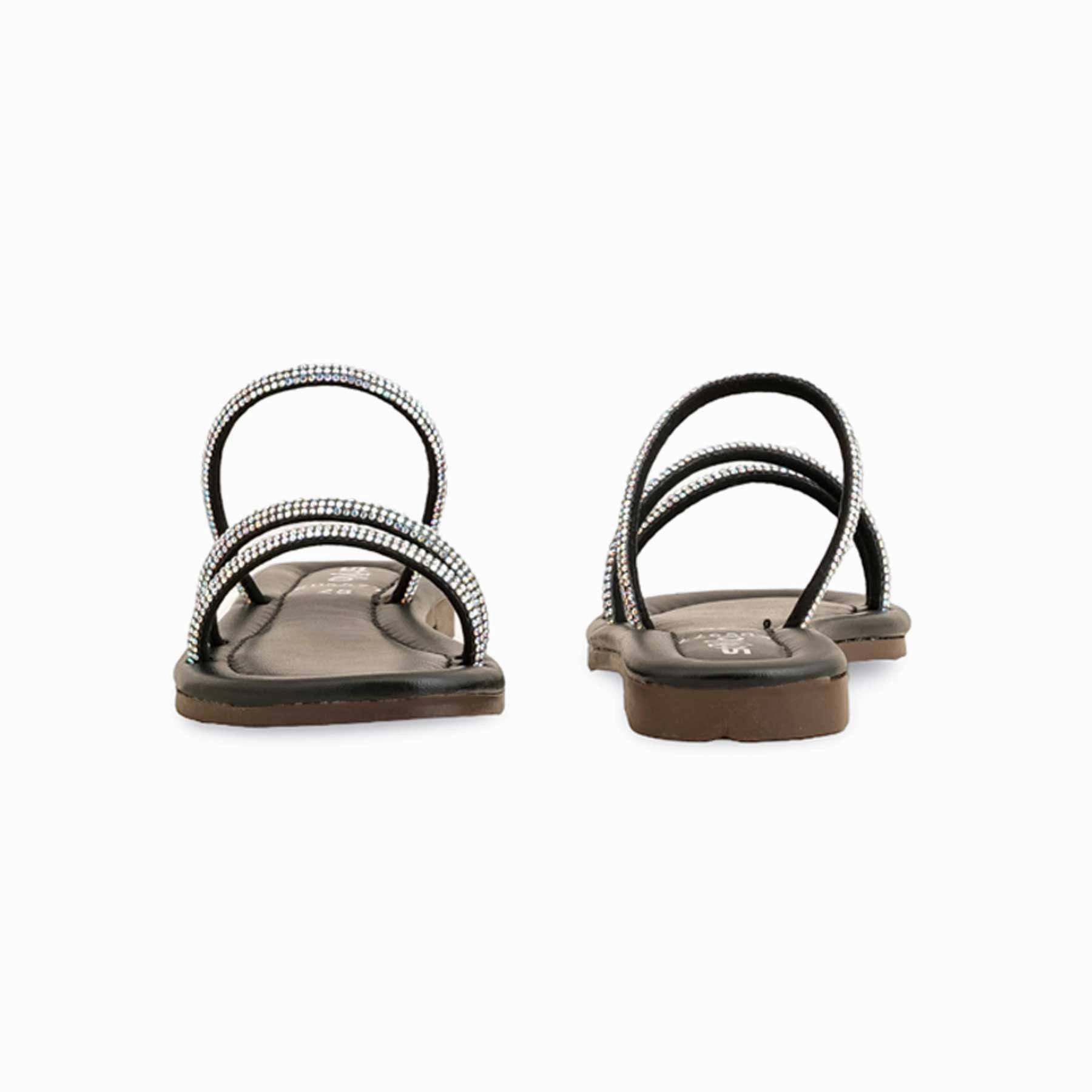 Girls Black Fancy Slipper KD5577 Faceplant Slippers