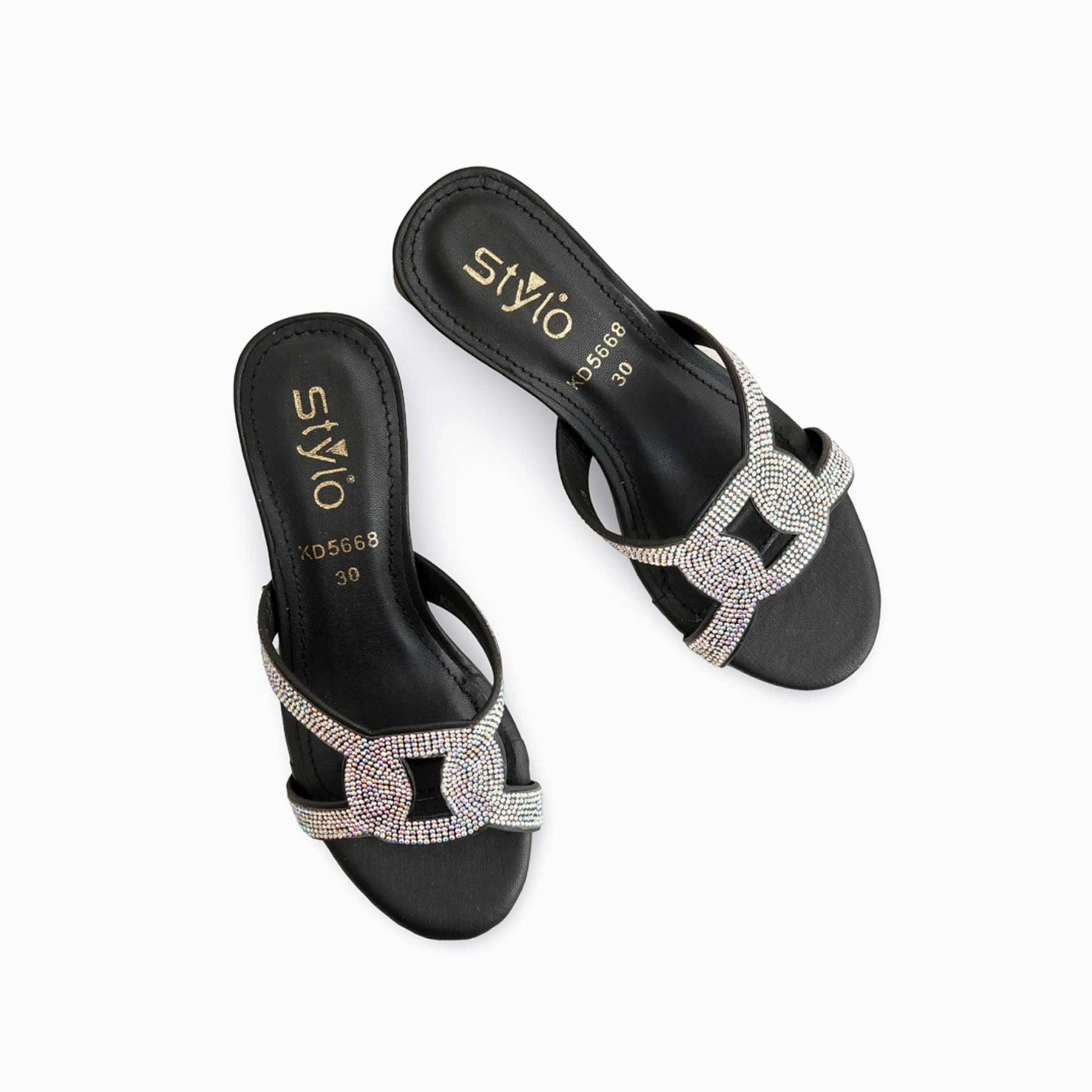 Girls Black Fancy Slipper KD5668 Fuzzy Socks And Slippers