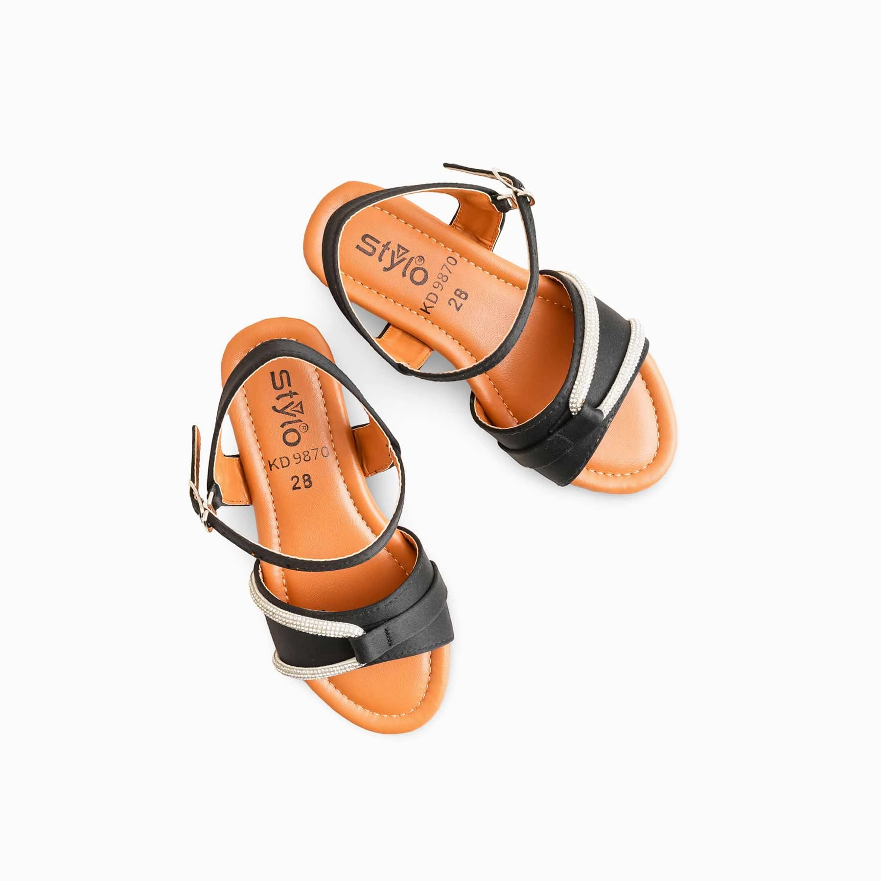 House Shoes & Slippers Girls Black Formal Sandal KD9870