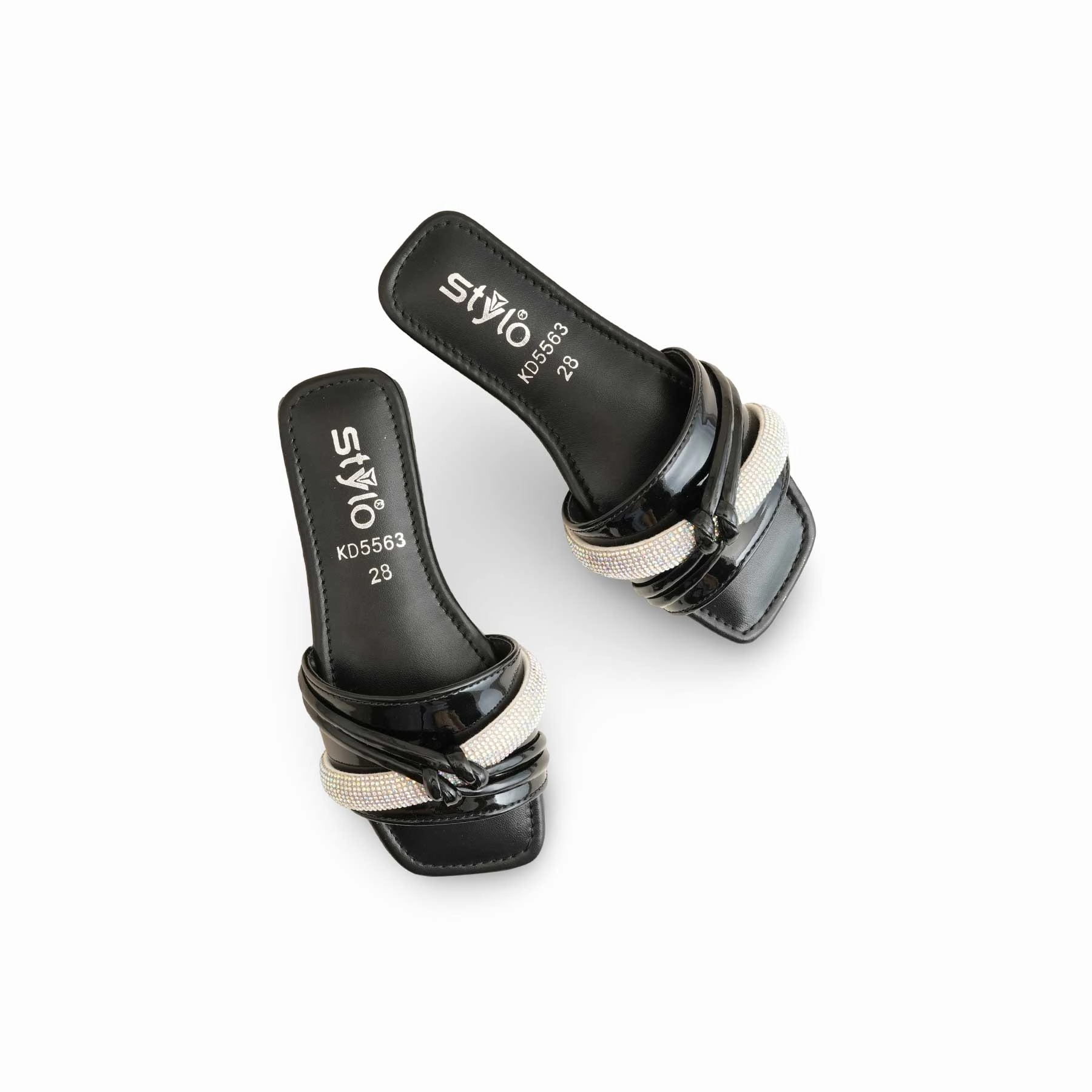 Girls Black Formal Slipper KD5563 Angel Slippers