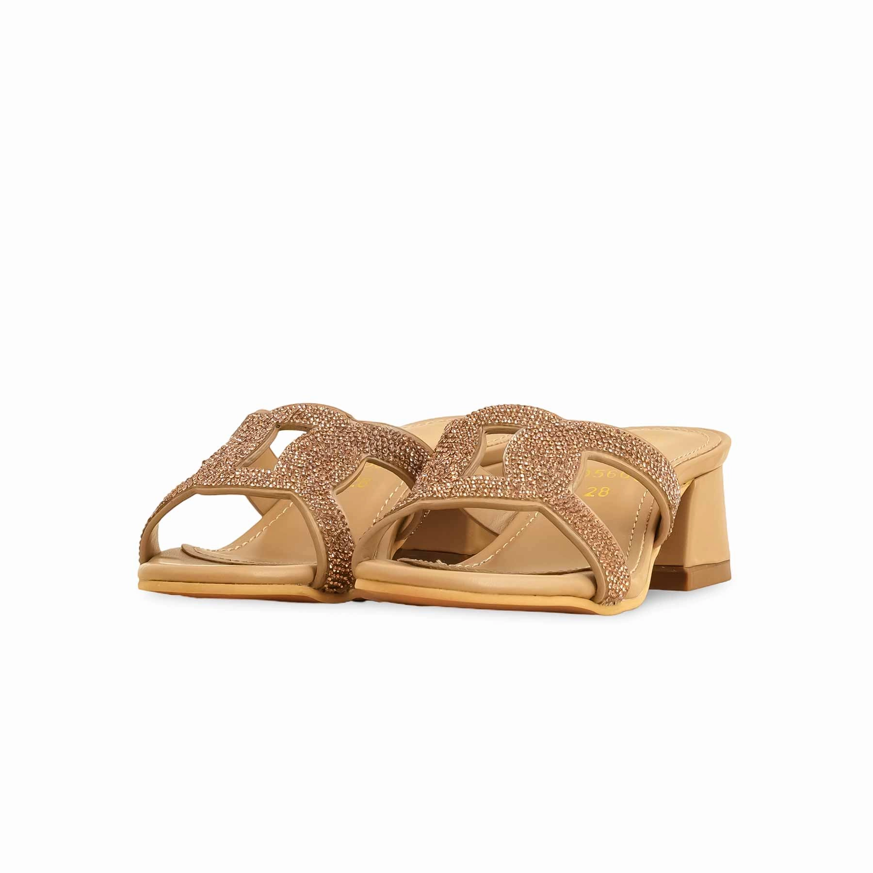 Alena Slippers Girls Brown Fancy Slipper KD5668