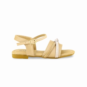 Girls Brown Formal Sandal KD9888 Sandals Glitter