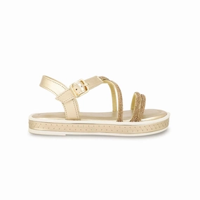 Girls Golden Fancy Sandal KD9839 Different Types Of Sandals