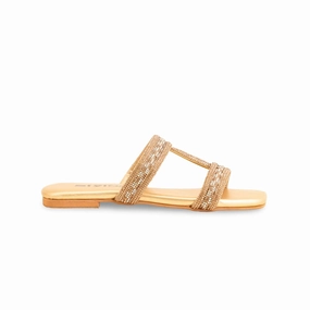 Uggs Platform Slippers Girls Golden Fancy Slipper KD5538