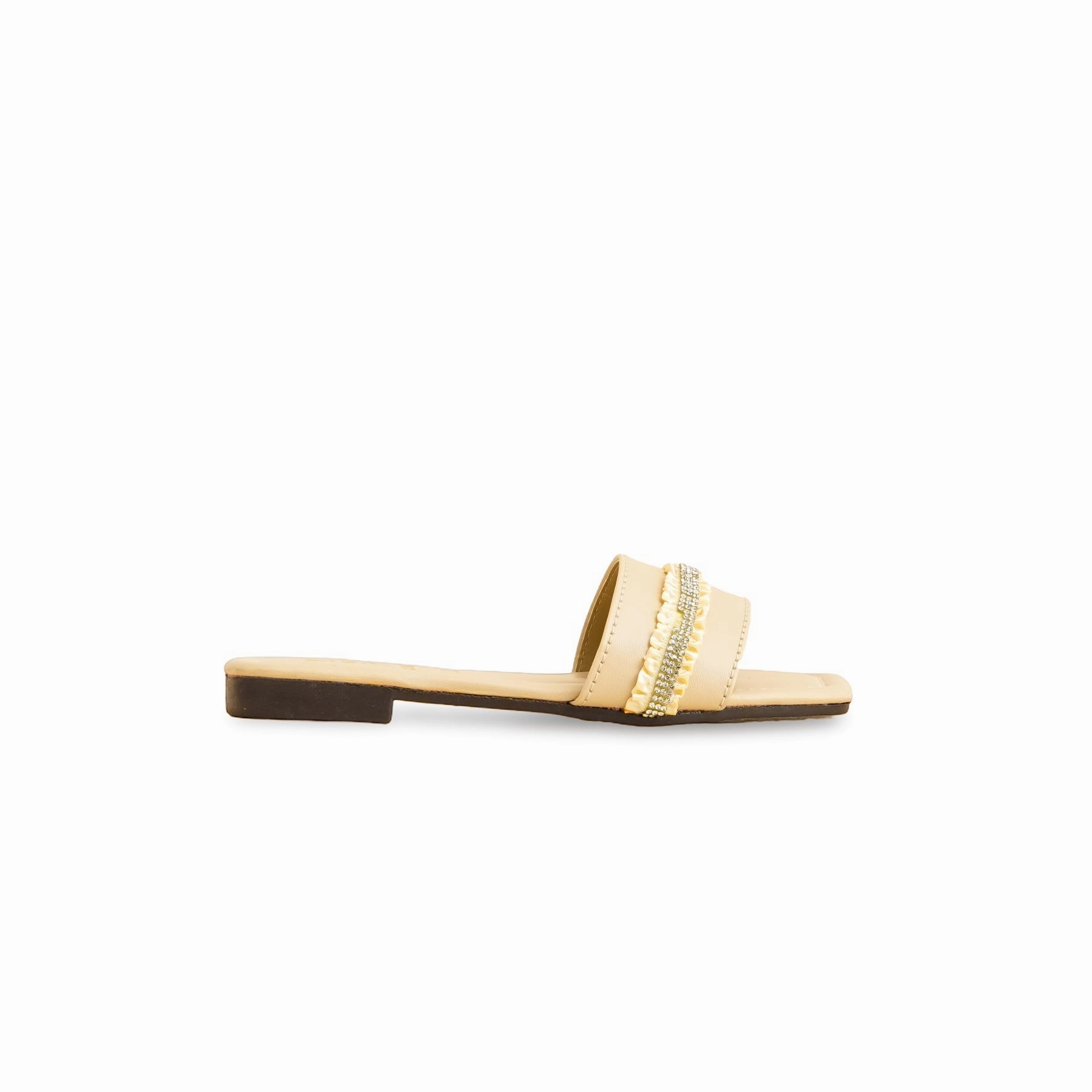 Burrow Slides Girls Golden Fancy Slipper KD5626