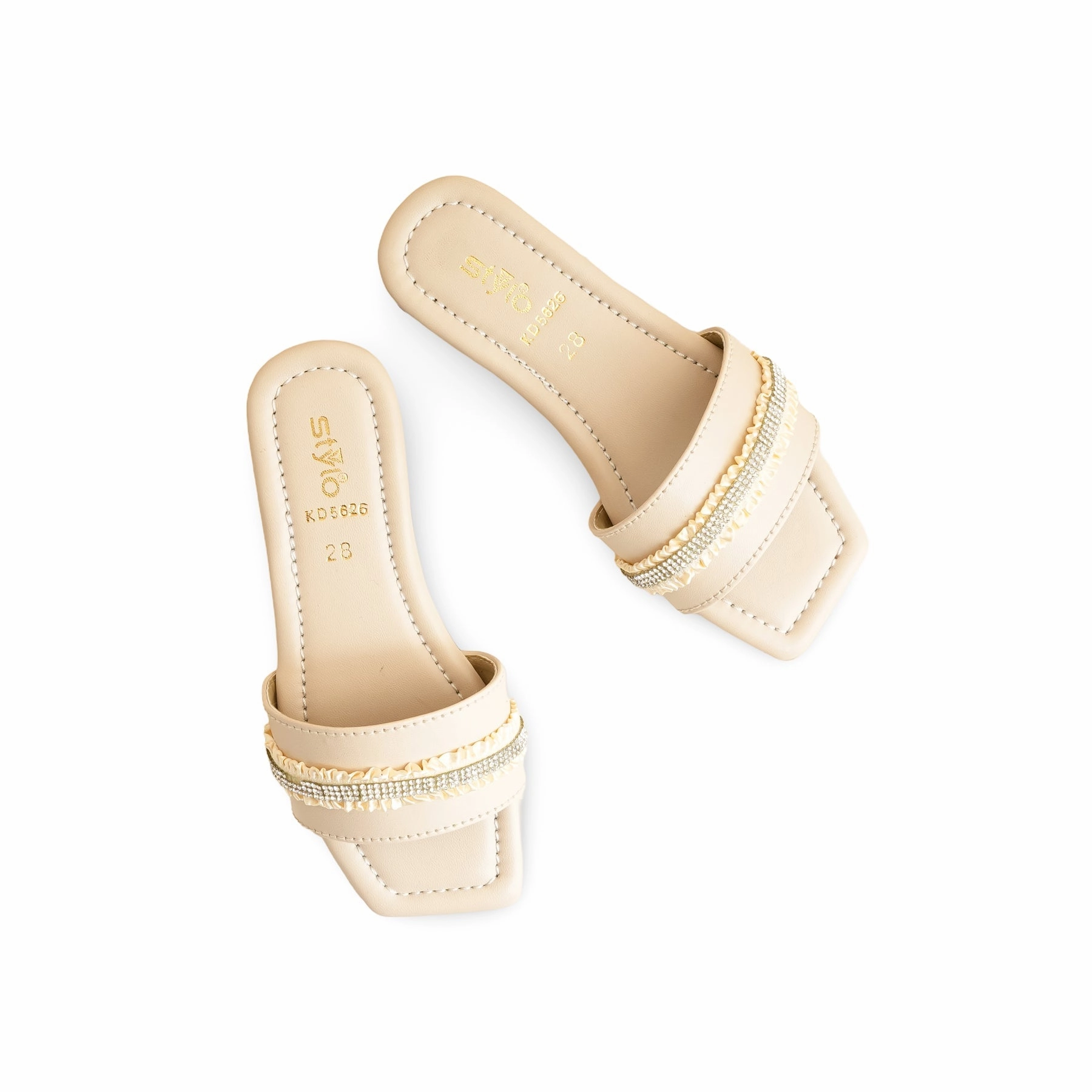Girls Golden Fancy Slipper KD5626 Ikea Slippers