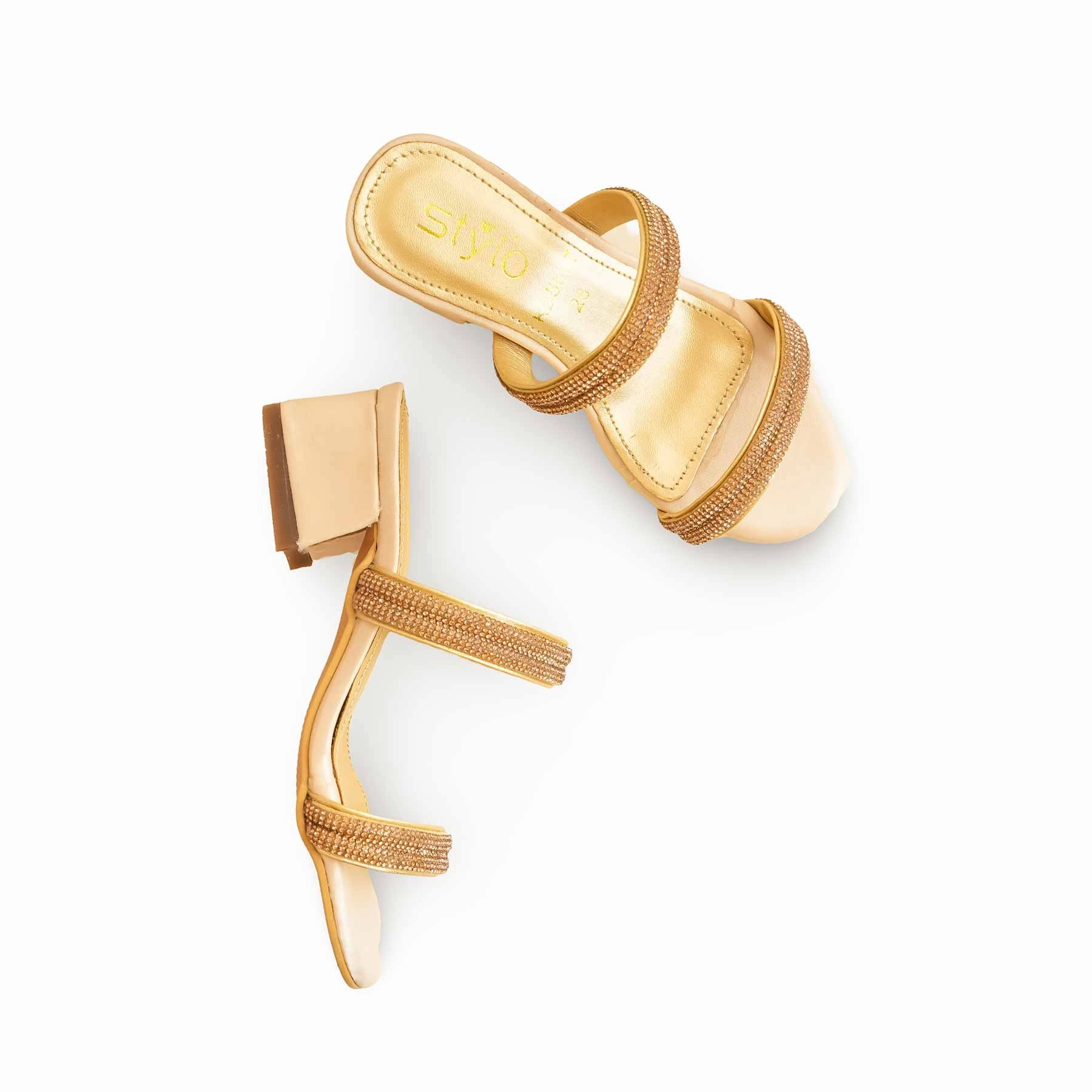 Girls Golden Fancy Slipper KD5667 Purse Slippers