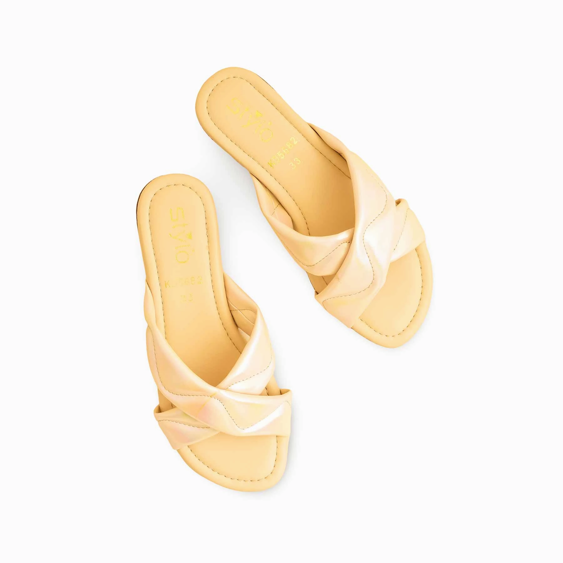Drake Slippers Girls Golden Fancy Slipper KD5682