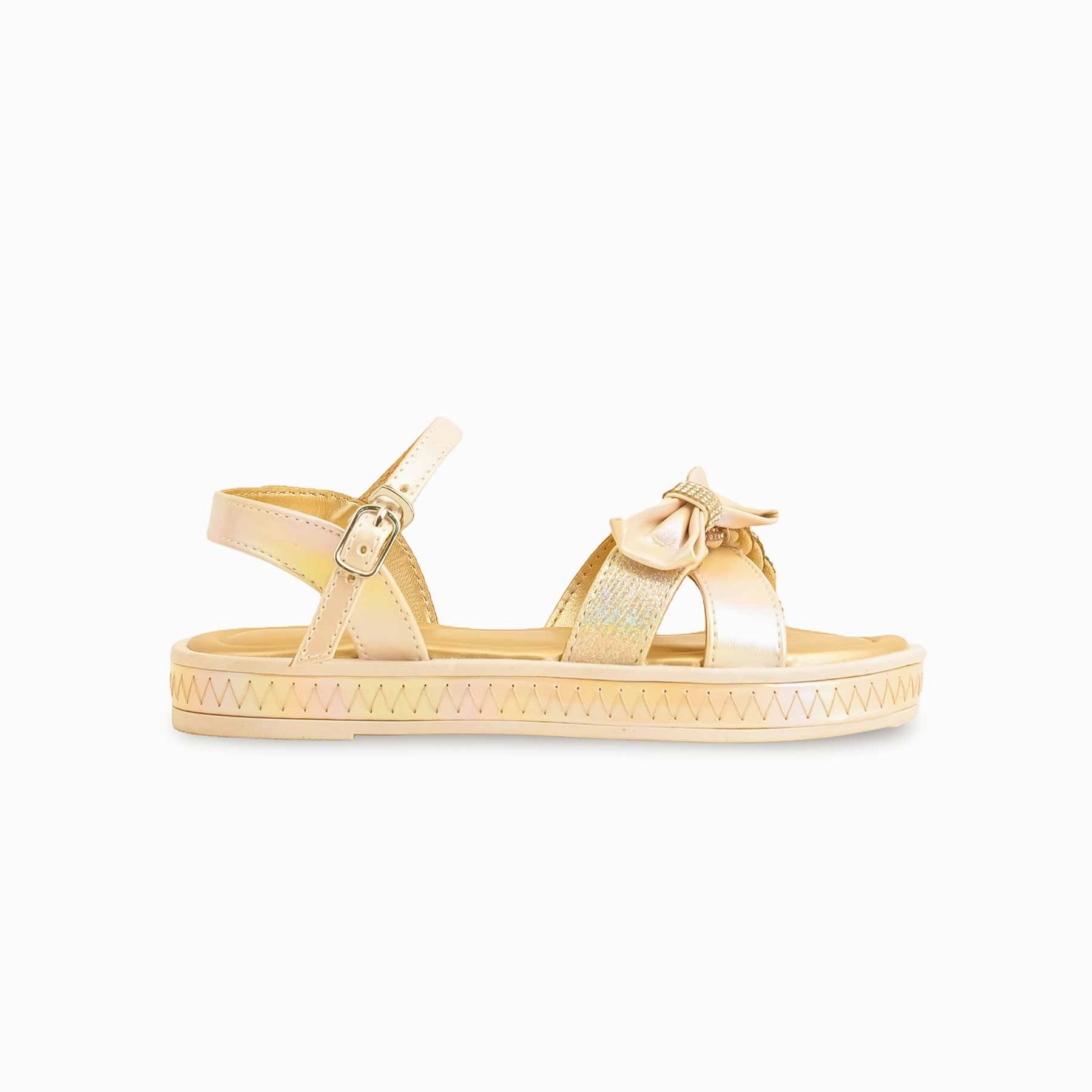 Platform Summer Sandals Girls Golden Formal Sandal KD5673