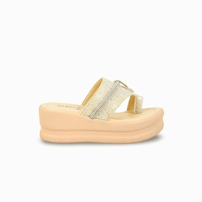 Girls Golden Formal Slipper KD5609 Sox Tab Slippers