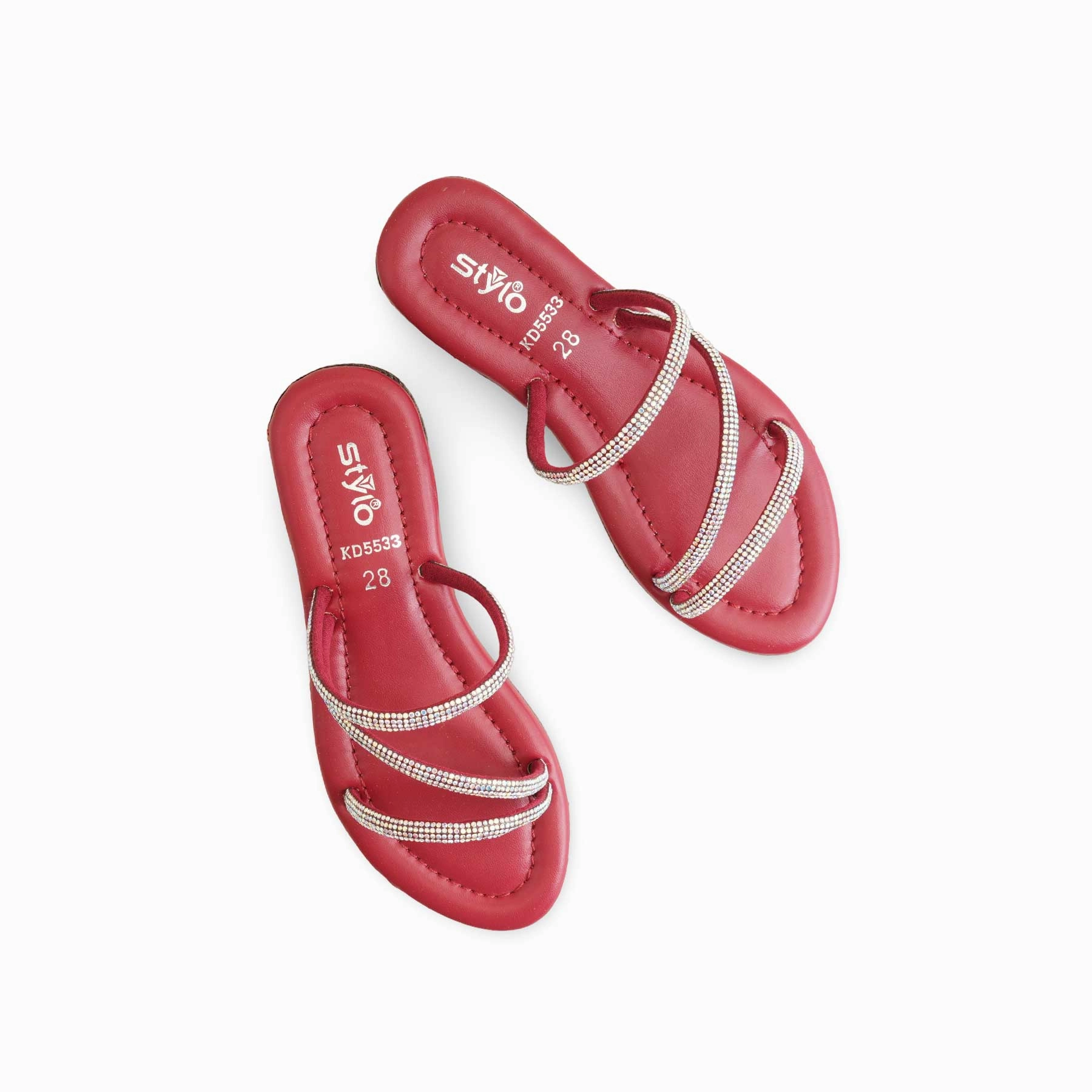 Lion Slippers Girls Maroon Casual Slipper KD5533