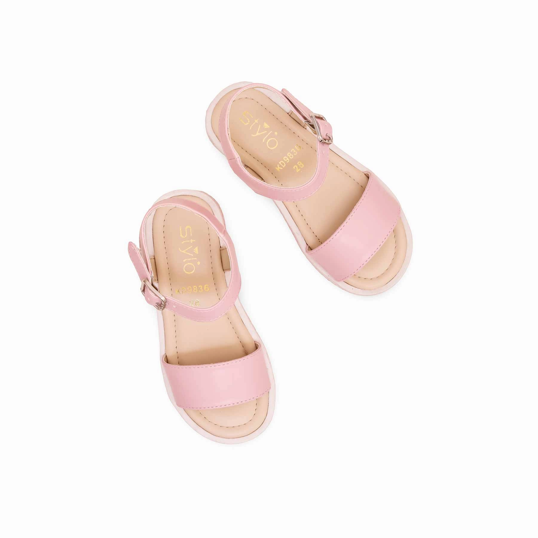 Strappy Ankle Sandals Girls Pink Formal Sandal KD9836