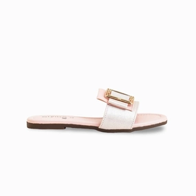Girls Pink Formal Slipper KD5554 Barefoot Slides