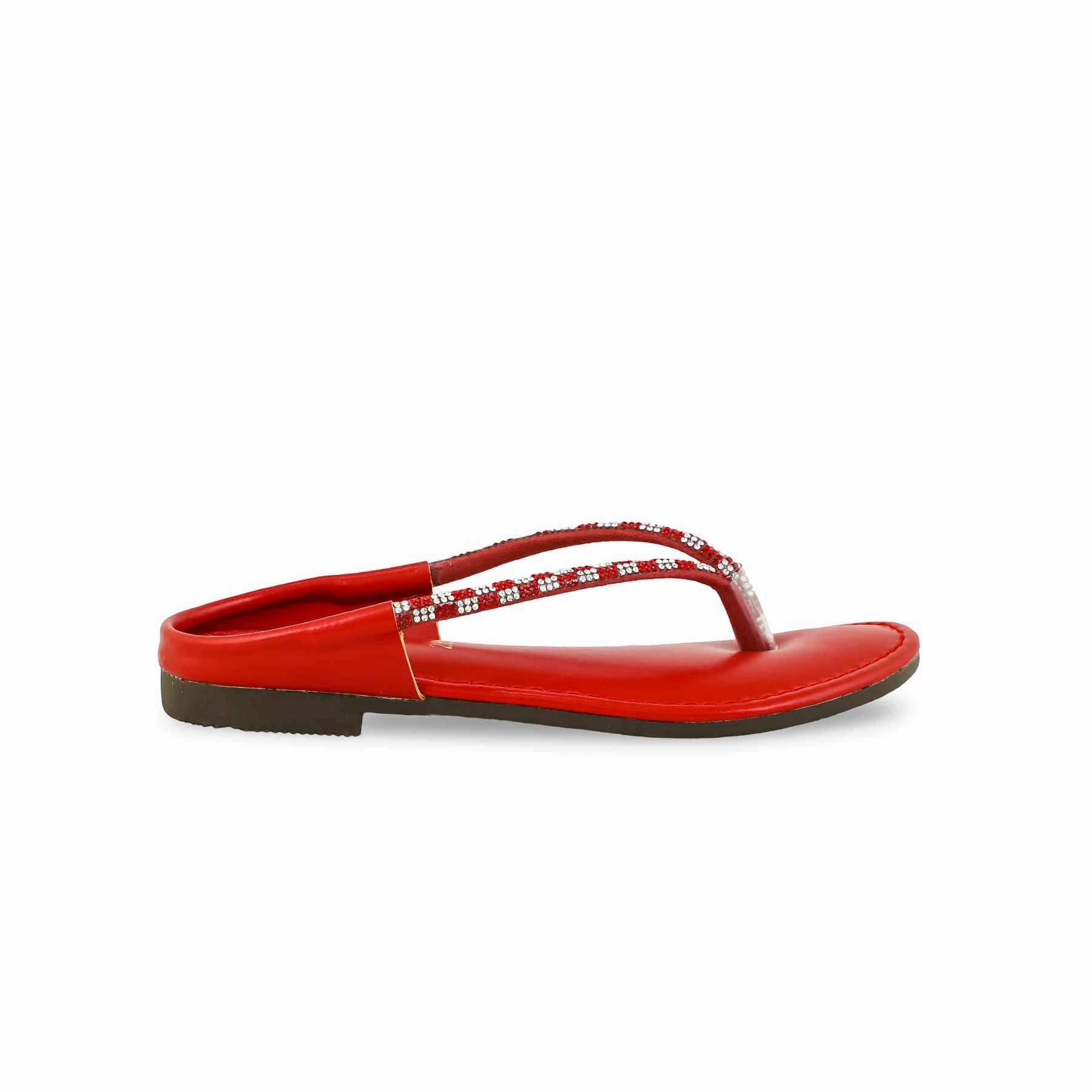 Designer Slides Sale Girls Red Casual Slipper KD5540