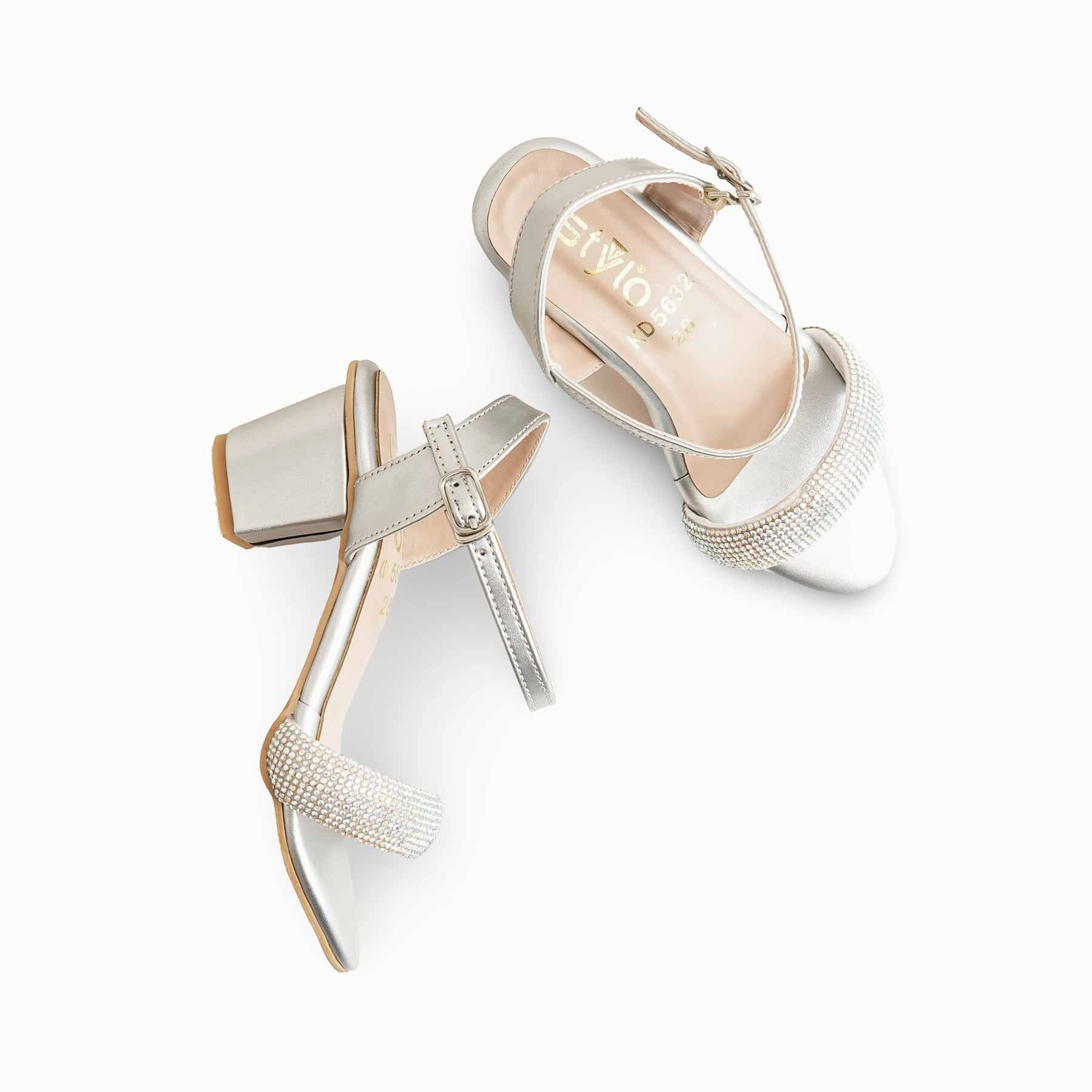 Sandals Mayari Girls Silver Fancy Sandal KD5632